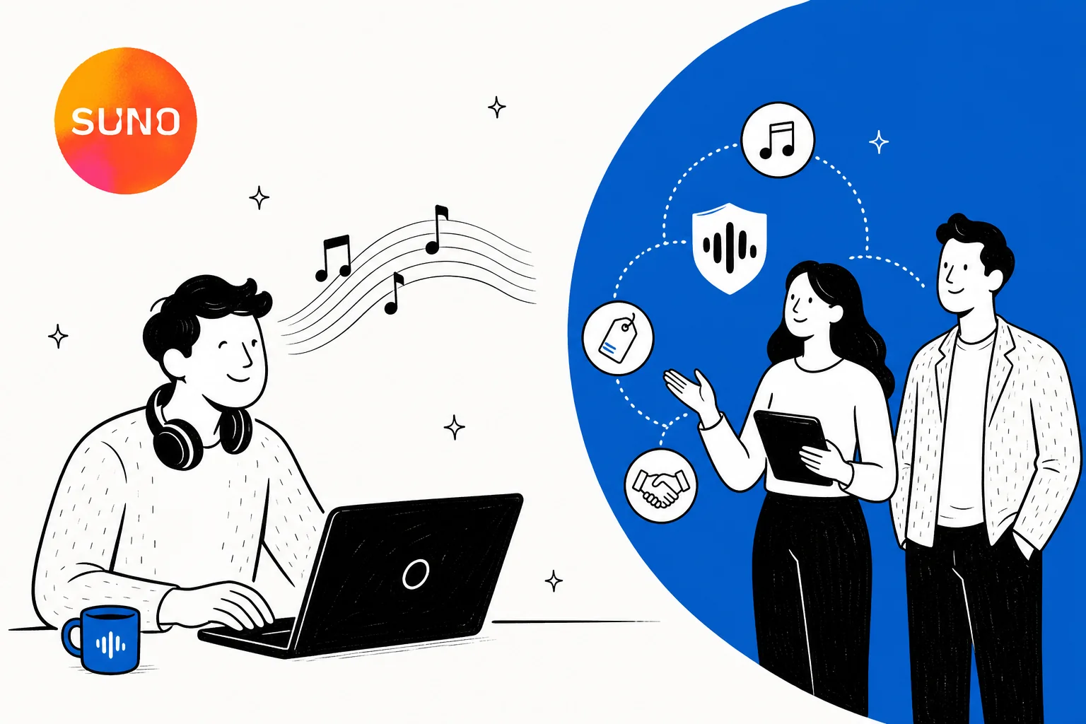 Suno review covering v5.5 updates and licensing landscape