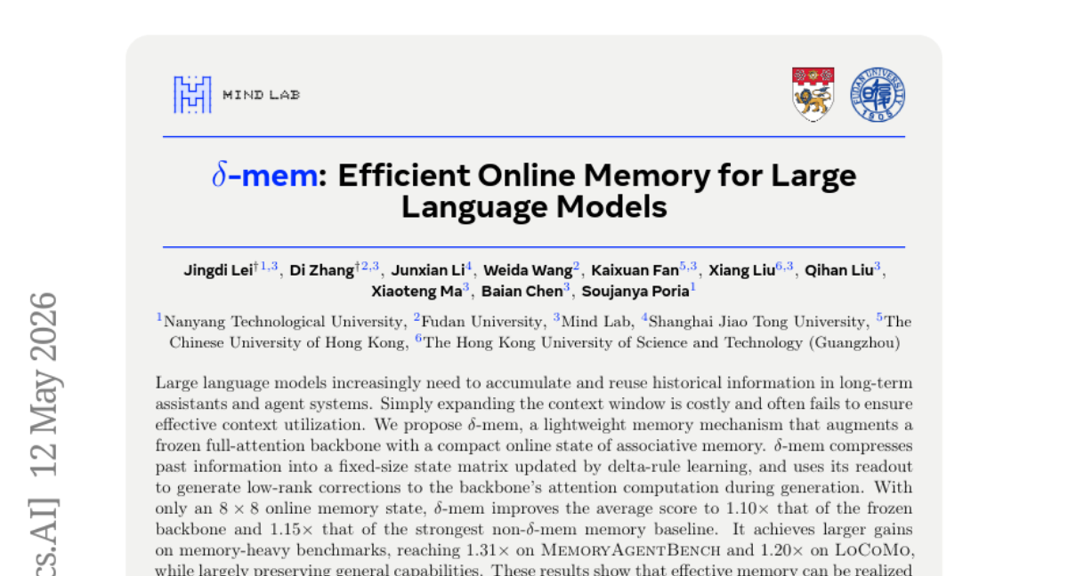 δ-mem social thumbnail