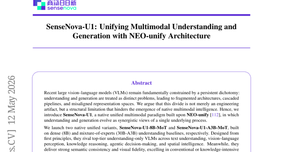 SenseNova-U1 social thumbnail