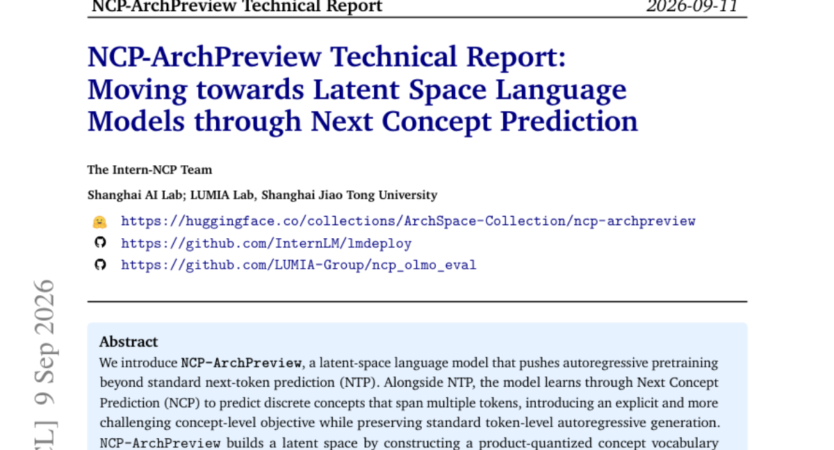 NCP-ArchPreview Technical Report thumbnail