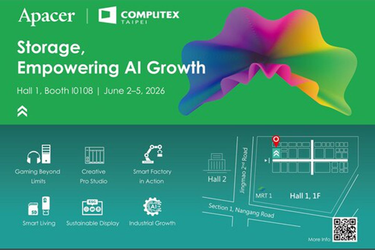 Apacer Edge AI storage solutions at COMPUTEX 2026