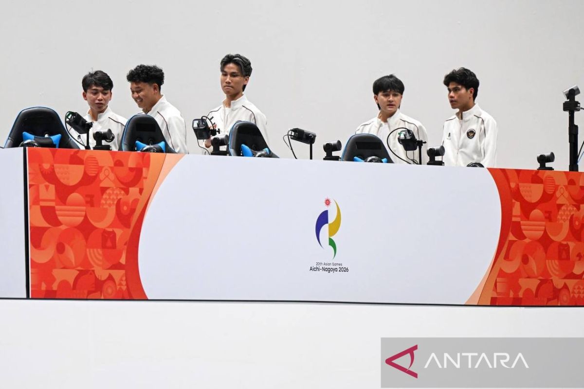 Indonesia's esports team celebrates their semifinal victory at the 2026 Asian Games