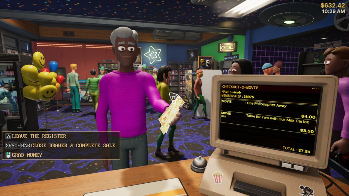 Screenshot from Retro Rewind video store simulator