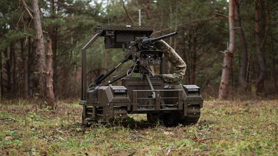 Ukrainian military robot designated for battlefield deployment
