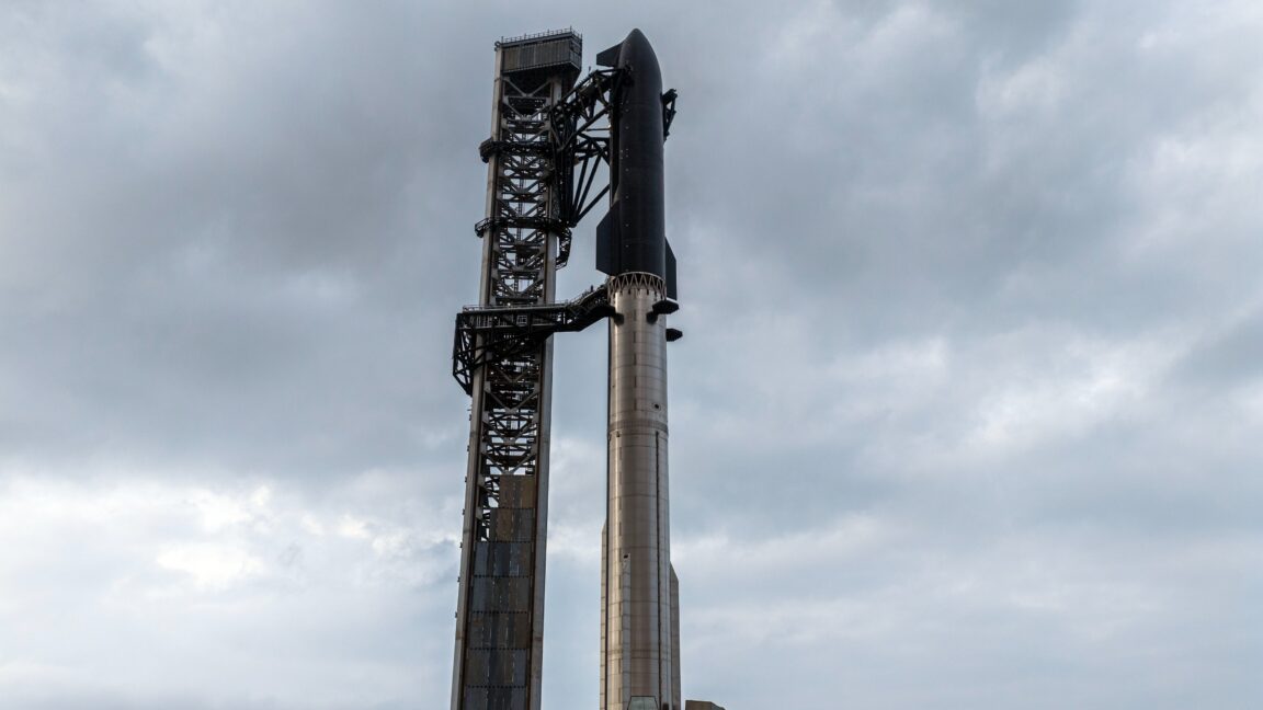 Starship rocket on launch pad