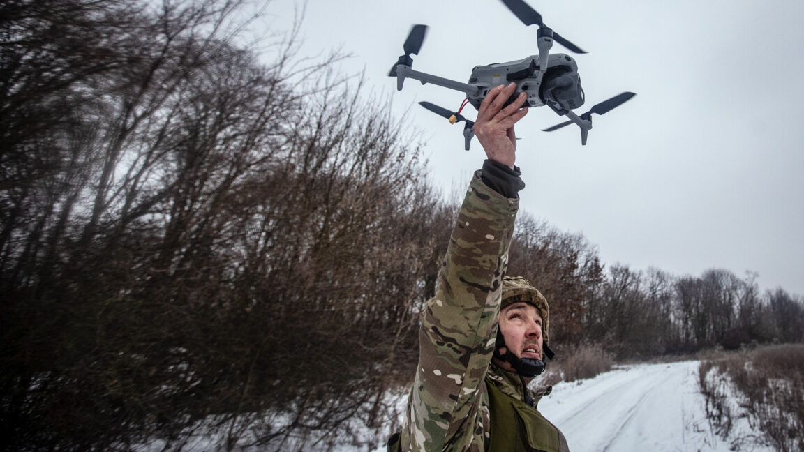 Ukrainian autonomous drone in field operations