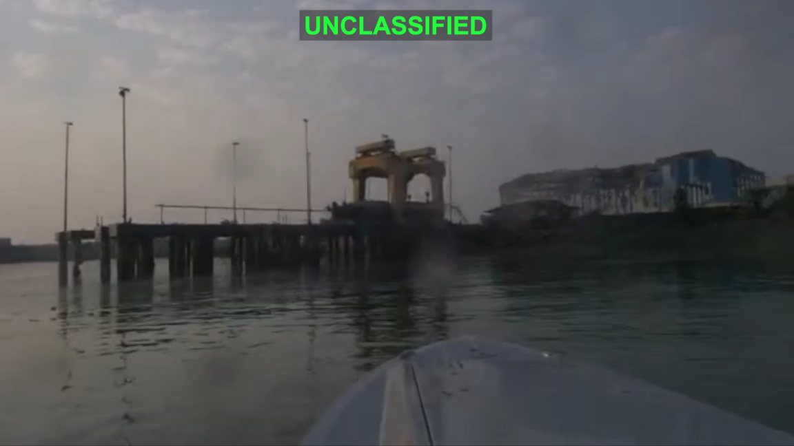 U.S. military drone boat attack demonstration