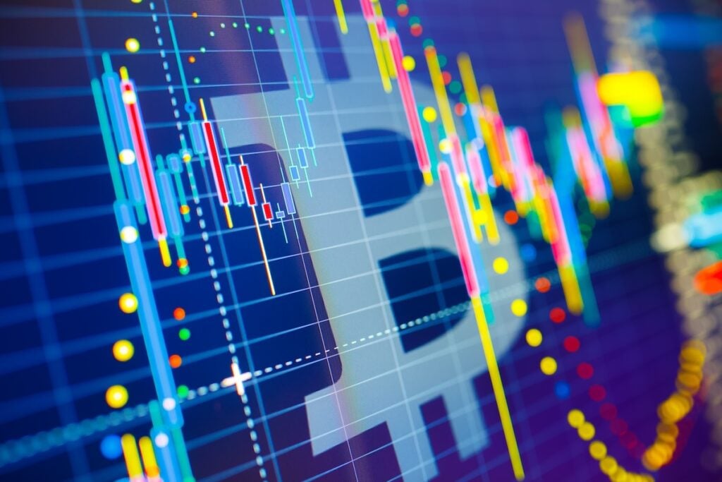 Crypto market data screen showing price drops across major tokens