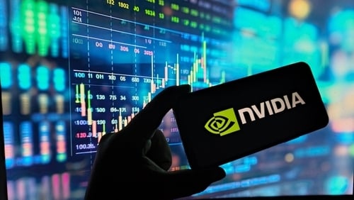 Nvidia logo on smartphone