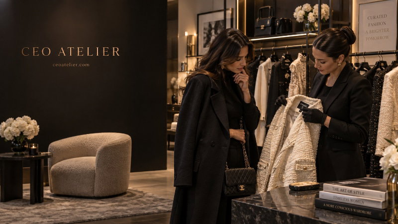 Luxury handbags displayed for resale