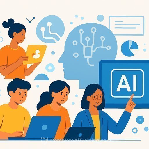 Image showing students using AI tools on classroom devices