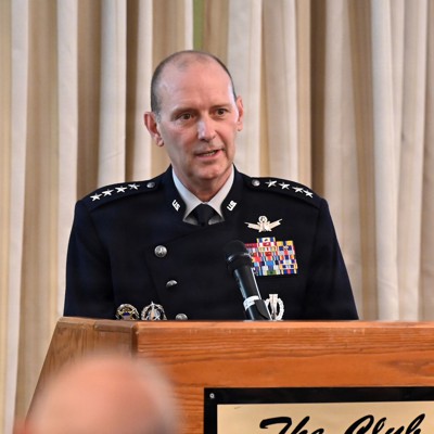Gen. Douglas Schiess speaking