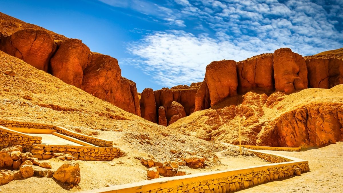 Valley of the Kings near Luxor showing Egypt's archaeological landscape