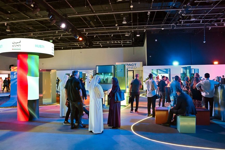 Emirati startup founders presenting AI innovations at Hub71 Impact 2026