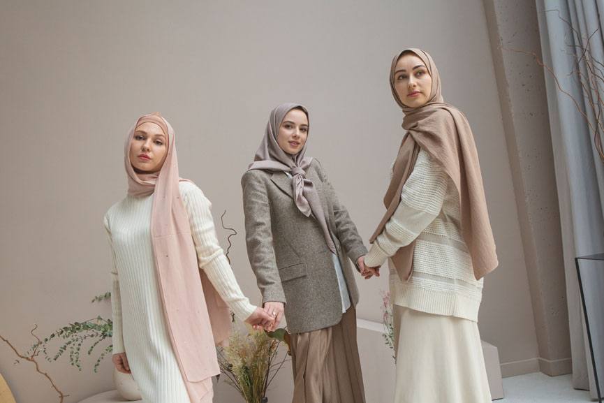 Modest fashion global growth illustration
