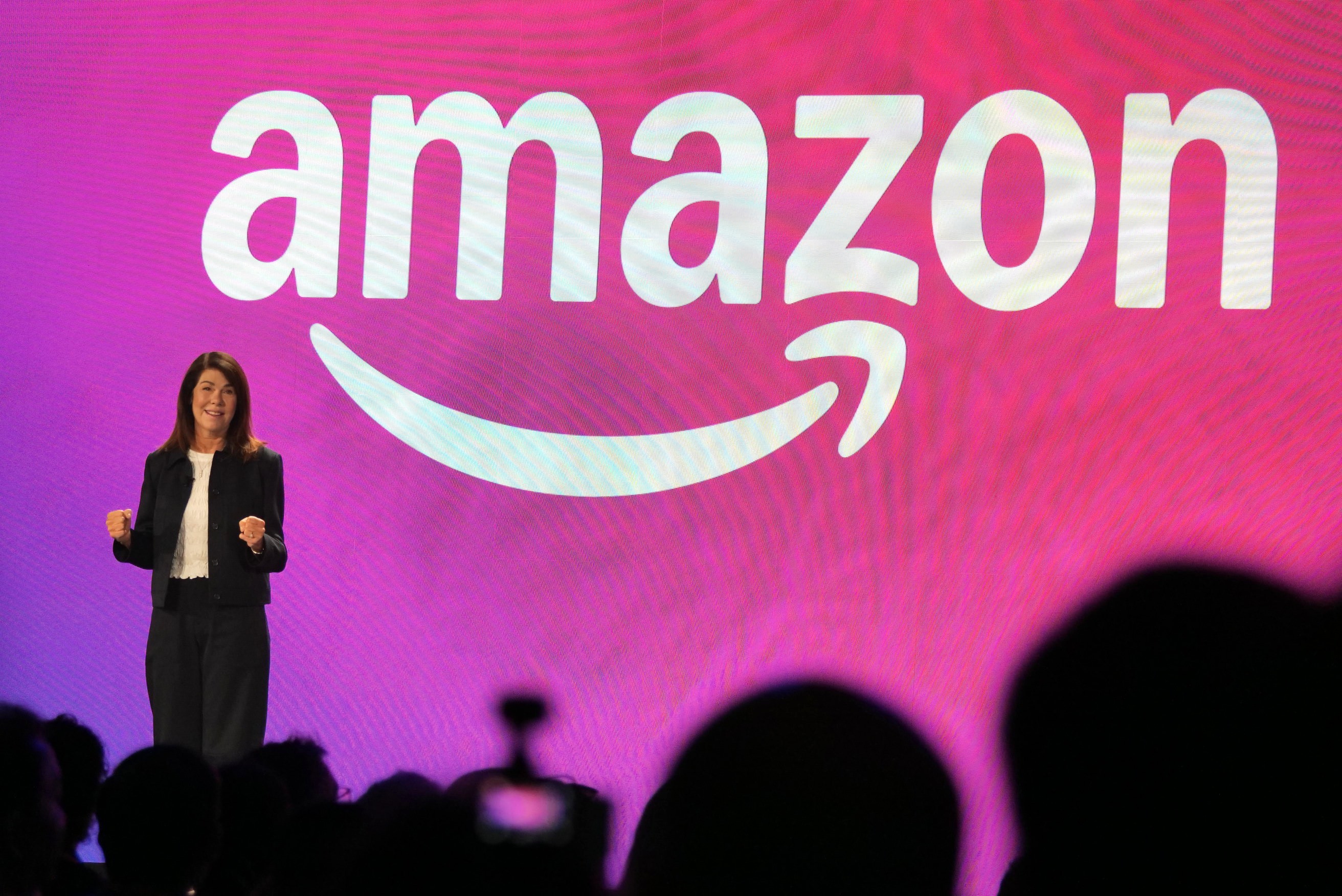 Mary Beth Westmoreland, Amazon's VP of Worldwide Selling Partner Experience, speaking at Amazon Accelerate