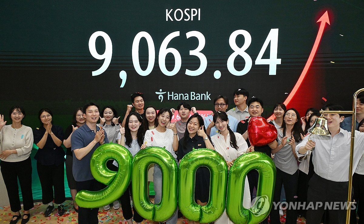 KOSPI Hits 9,000