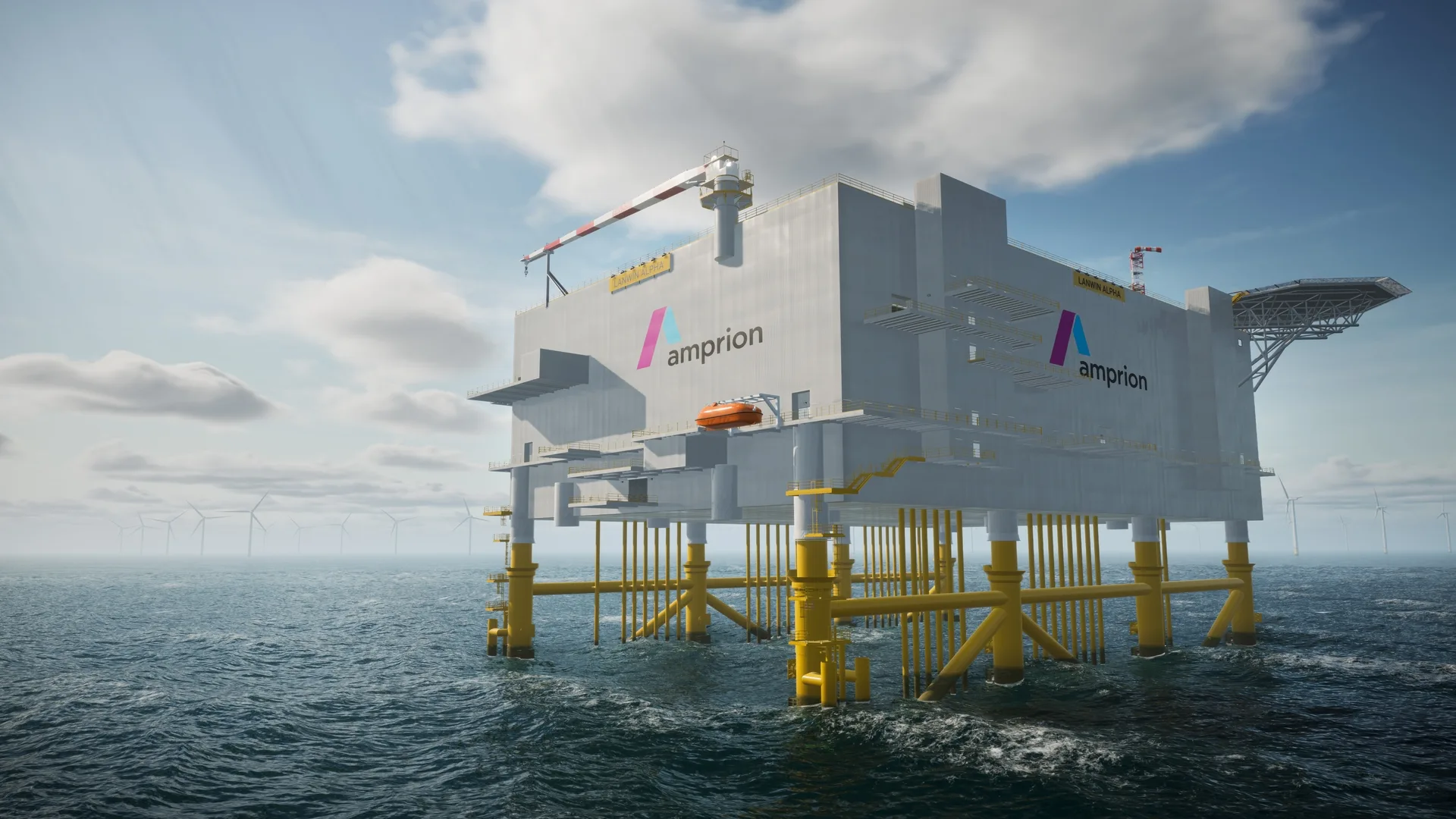 North Sea HVDC converter platform offshore crane