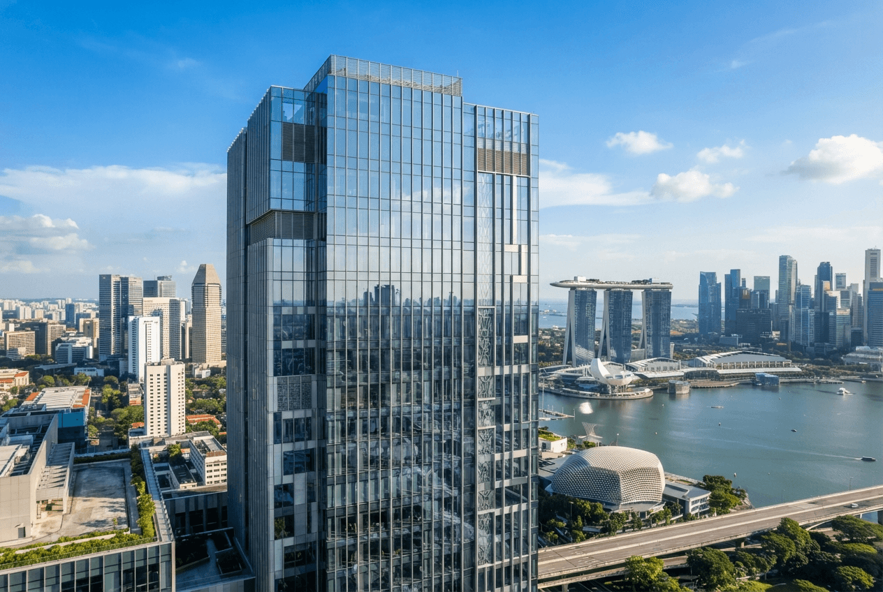 Graph illustrating rising office rents in Singapore due to tech expansion