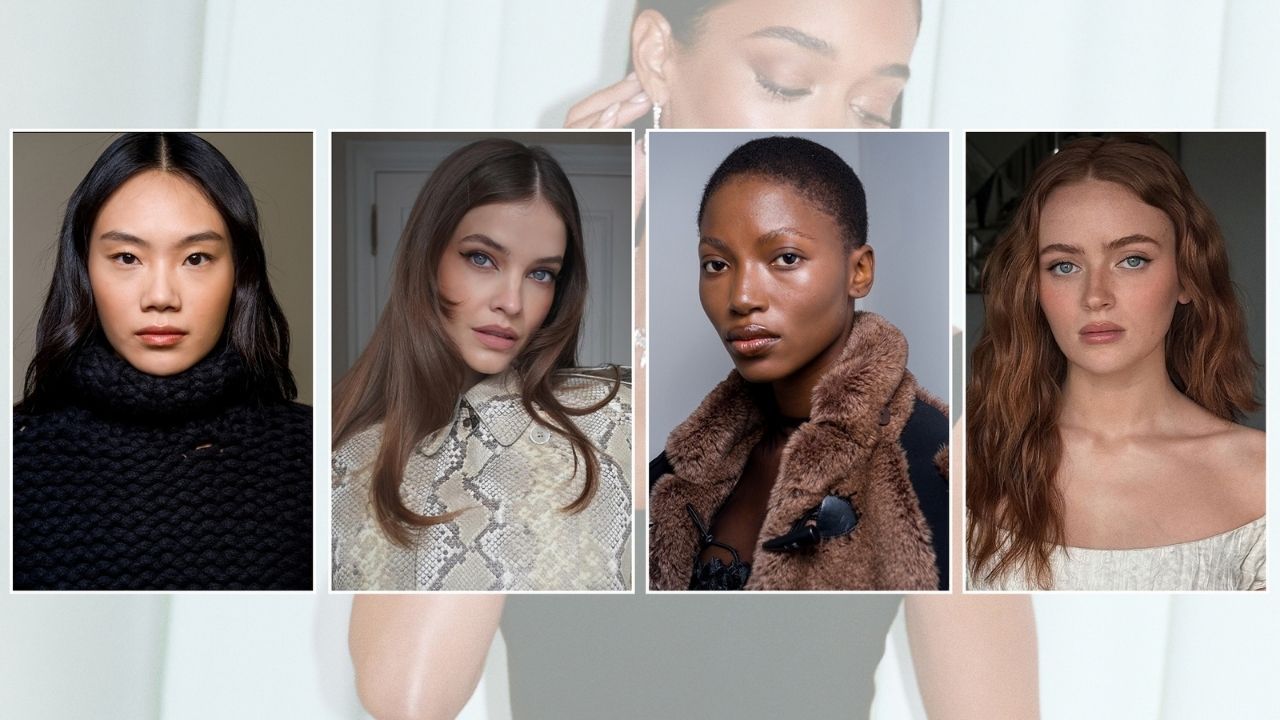 Cashmere makeup trend featuring soft, blurred textures