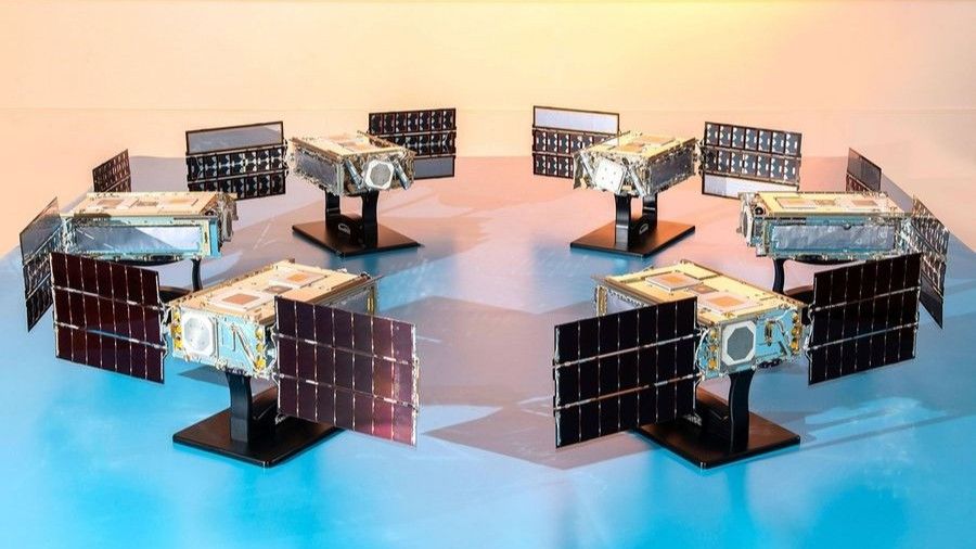 Artist's rendering of the SunRISE mission instrument configuration