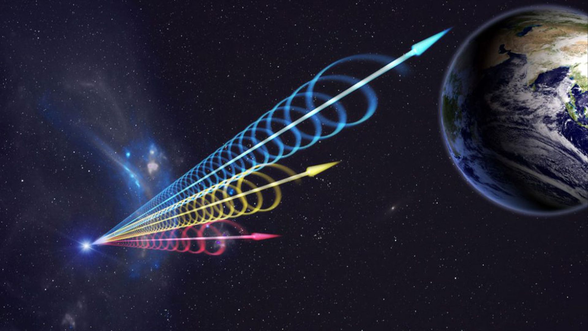 Artist's impression of a fast radio burst source