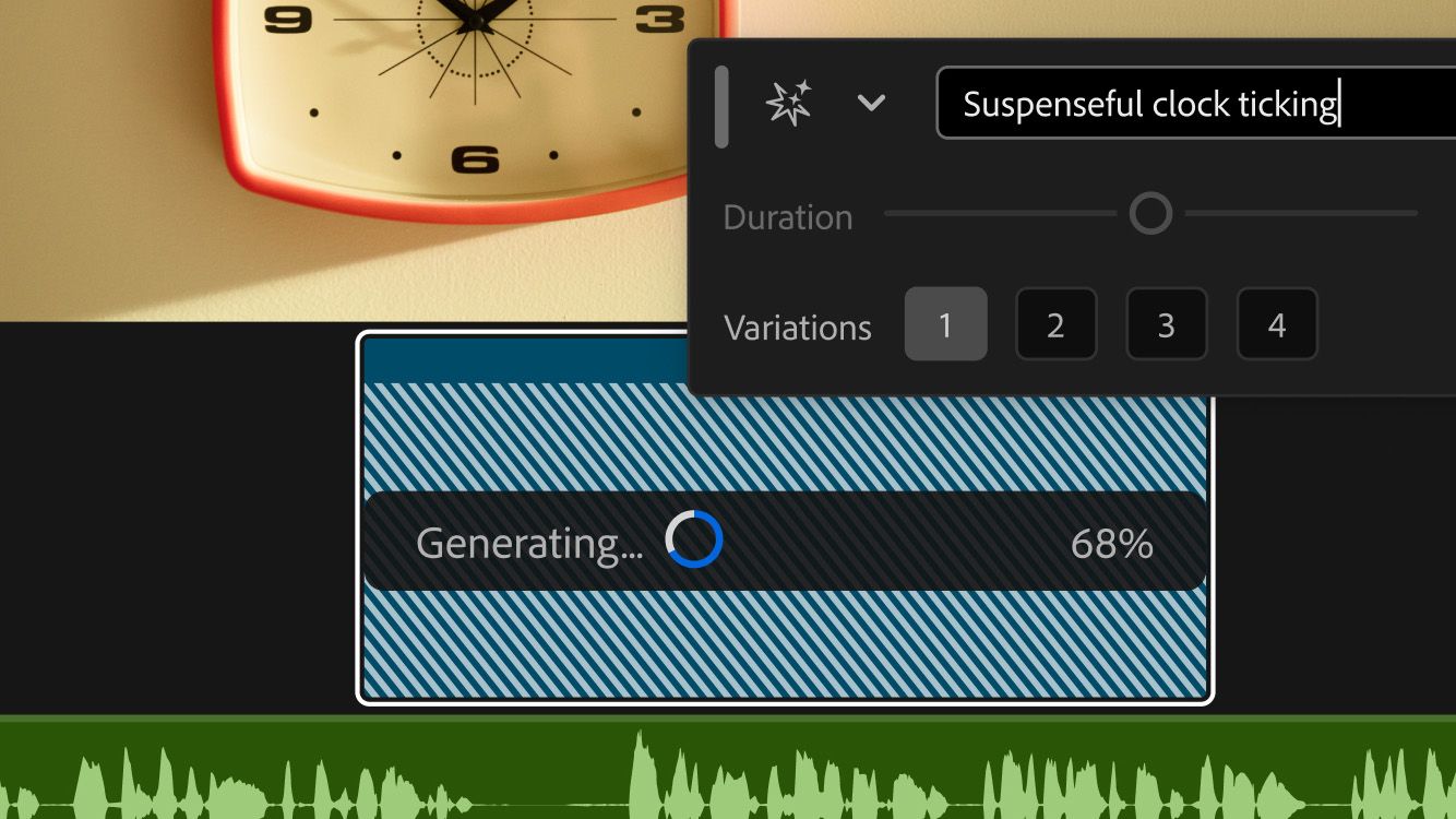 Adobe Premiere and After Effects interface showing AI tools