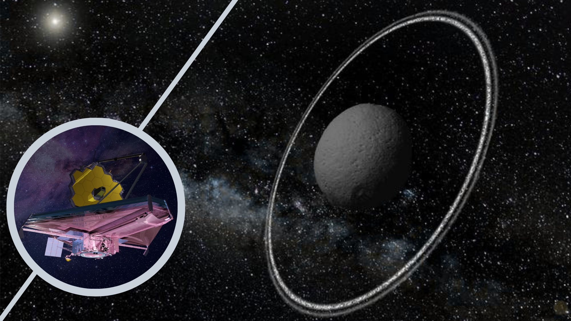 Artist's impression of Chariklo's rings