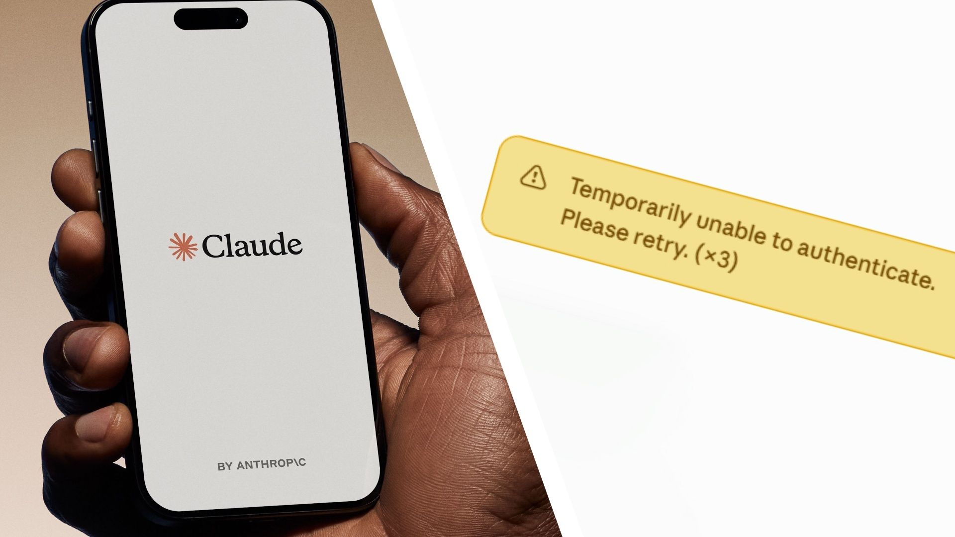 TechRadar Claude outage coverage screenshot