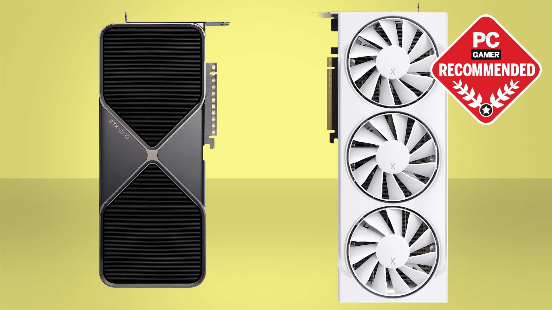 PC Gamer GPU recommendations image showing current best graphics cards for gaming