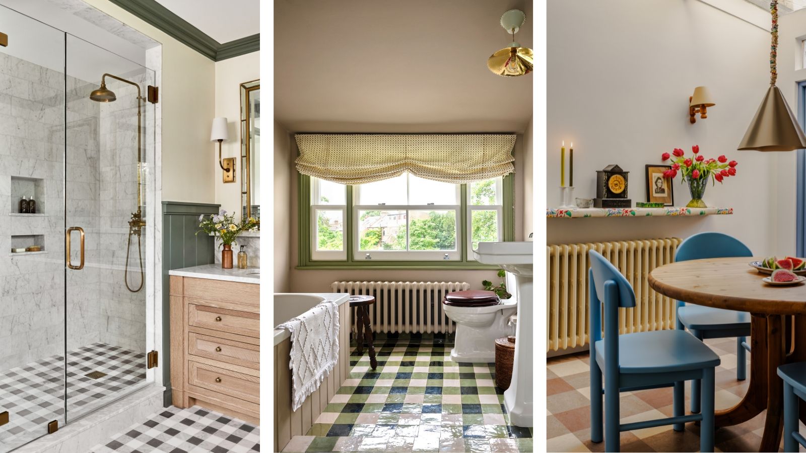 Gingham tile design example
