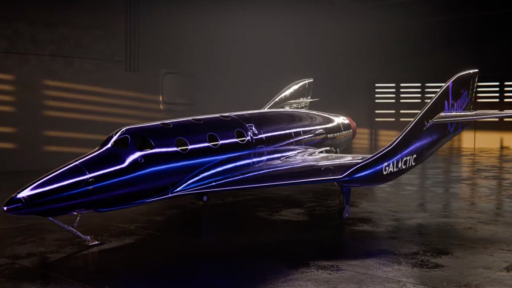 Virgin Galactic's SpaceShipTwo on the runway
