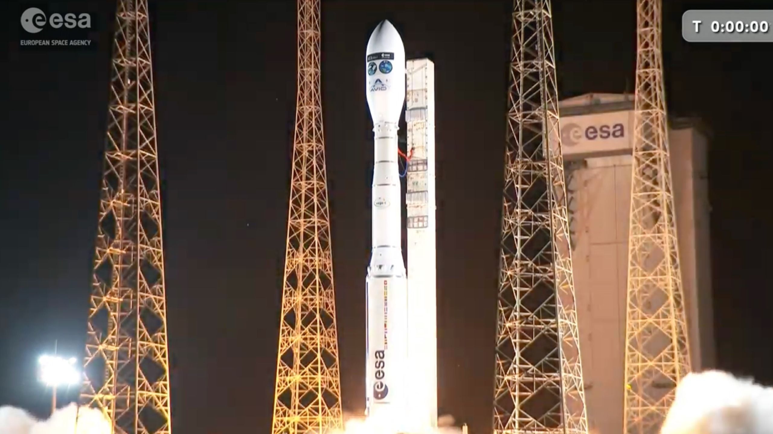 Vega C rocket launching from Kourou