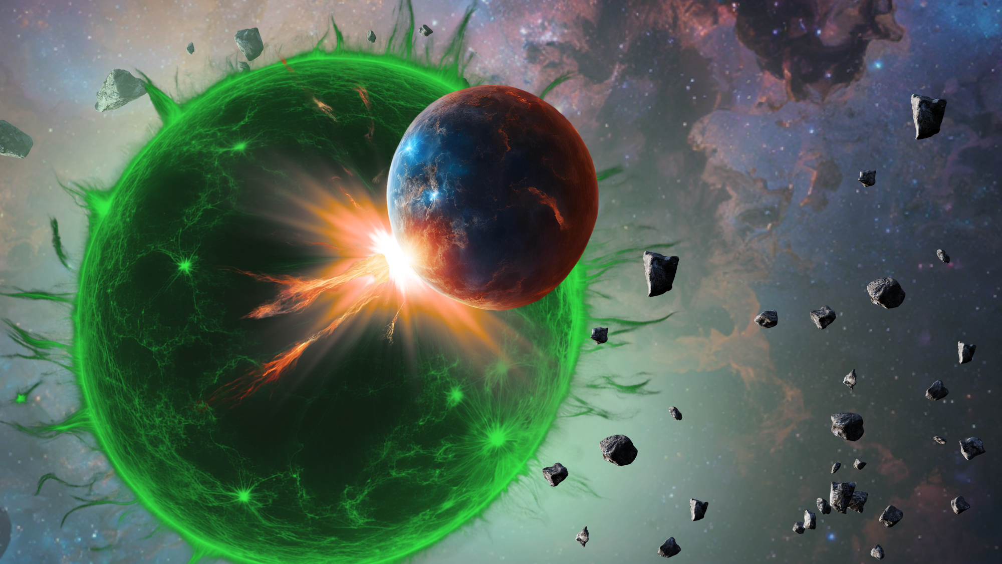Illustration of a green star