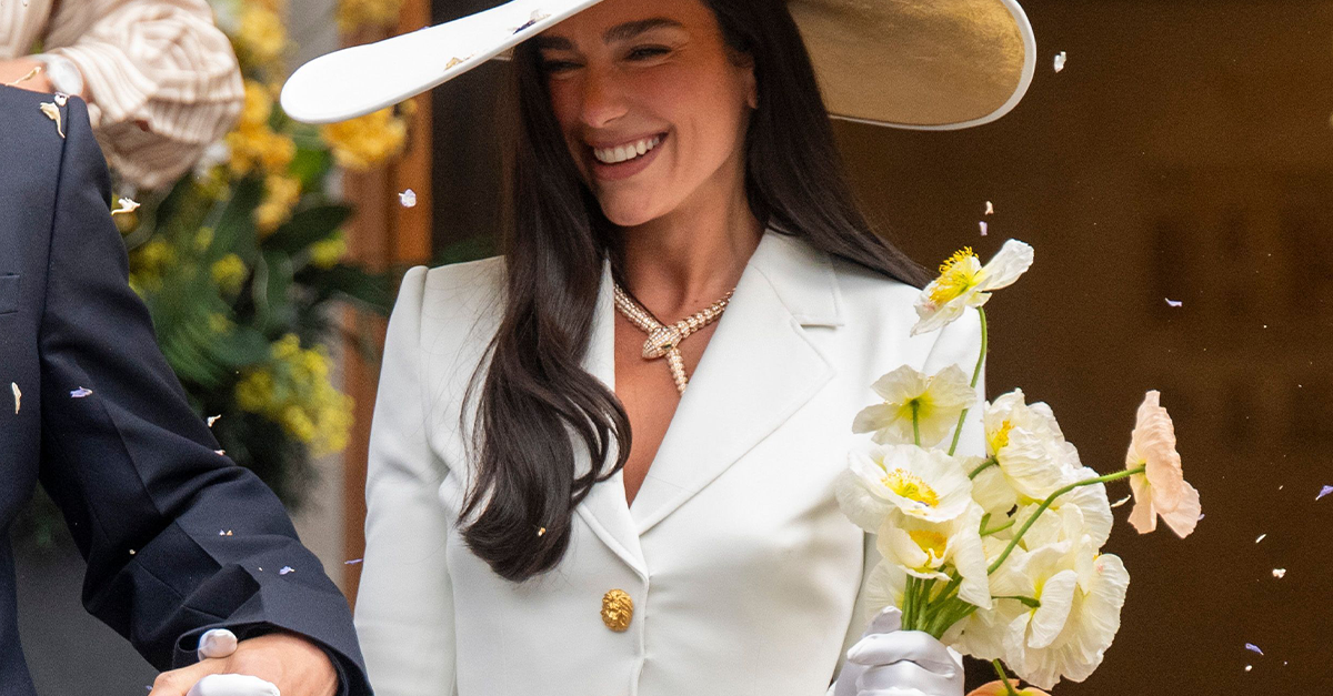 Dua Lipa's bridal hat trend setting moment