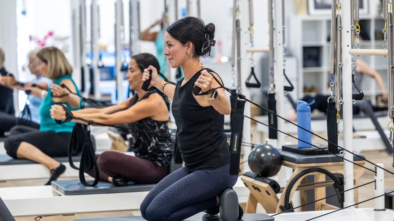 Image illustrating pilates core community boom