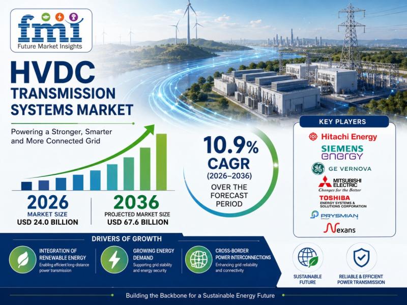 Growth trends in the HVDC transmission system market