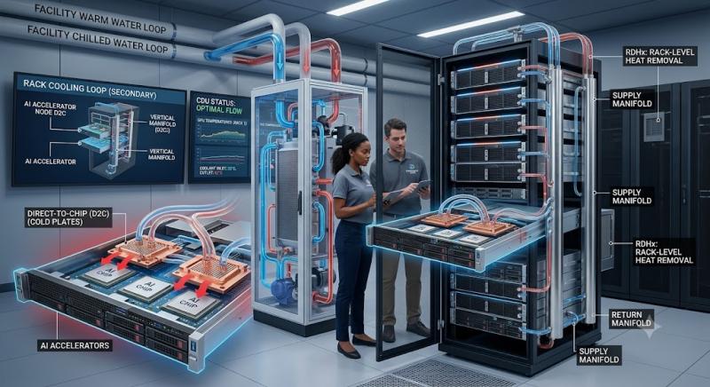 Graph showing the growth of the AI Data Center Liquid Cooling Market