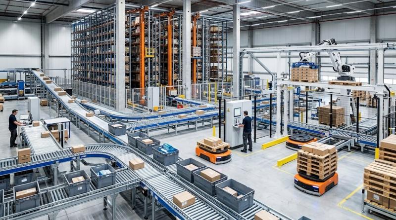 Report cover on logistics automation and warehouse robotics market growth