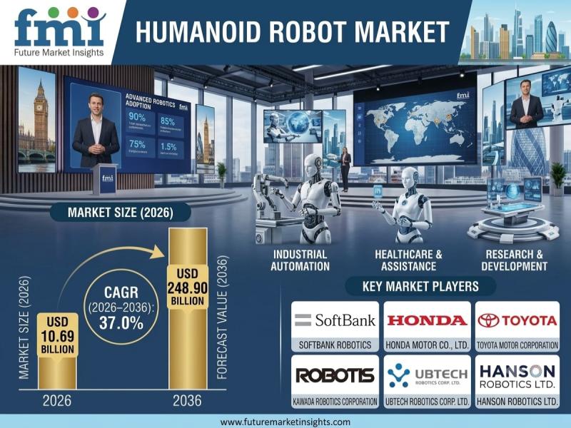 Humanoid robot market growth projection chart