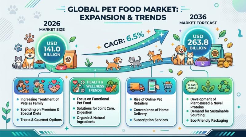 Pet food market growth chart