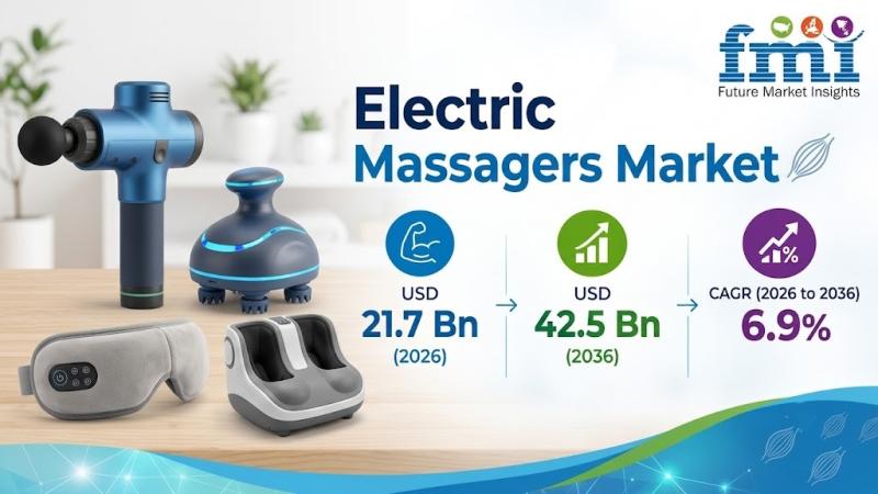 Graph showing the projected growth of the electric massagers market