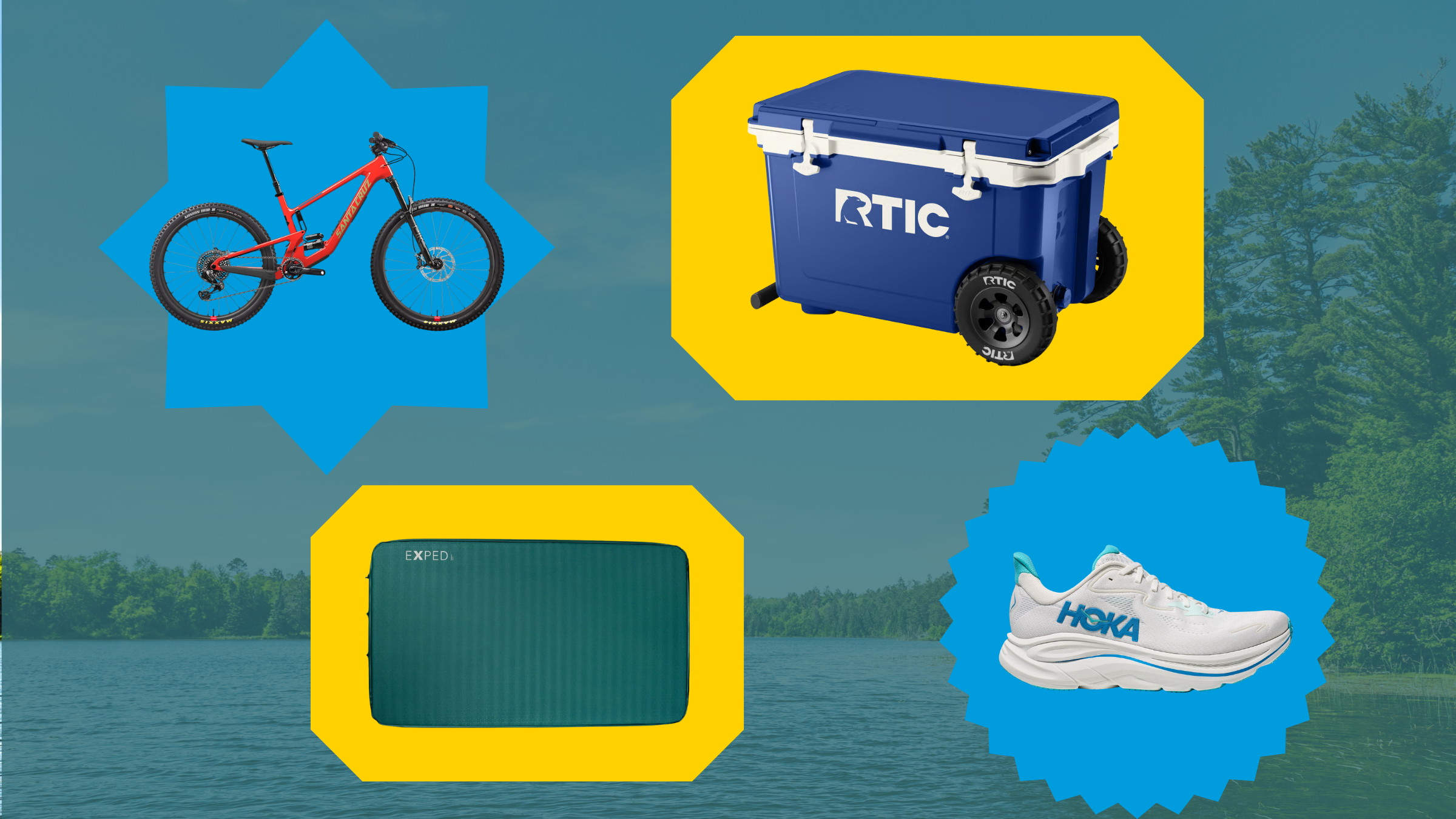 Memorial Day outdoor gear sales featured image with discounted camping equipment