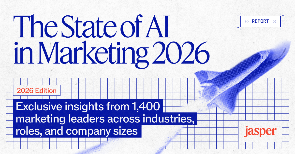 Jasper 2026 State of AI in Marketing report social share image