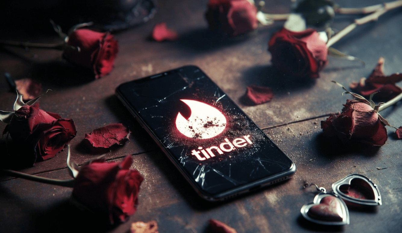 Illustration accompanying the Quillette essay on the structural failure of dating apps