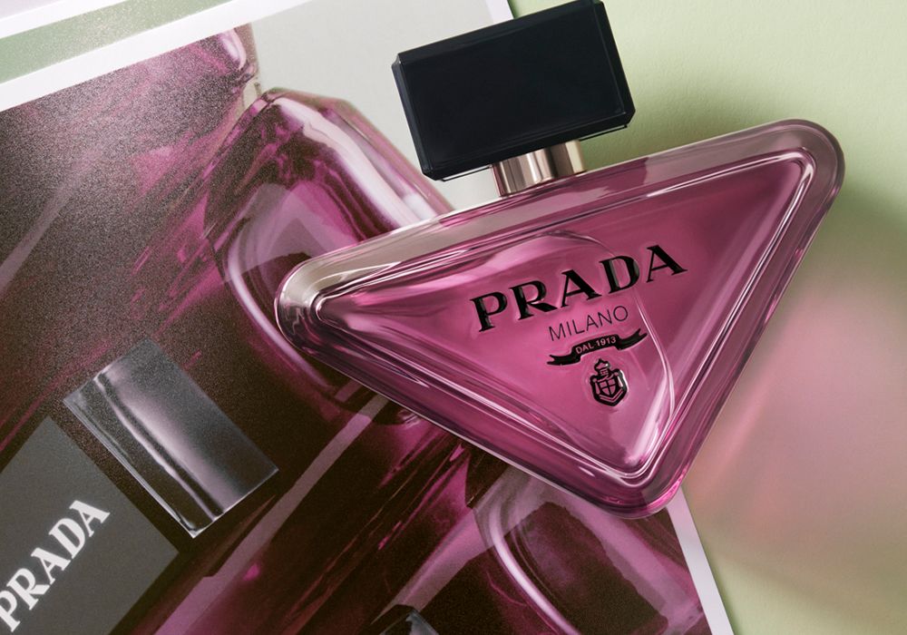 Max Mara and Prada fragrance collage