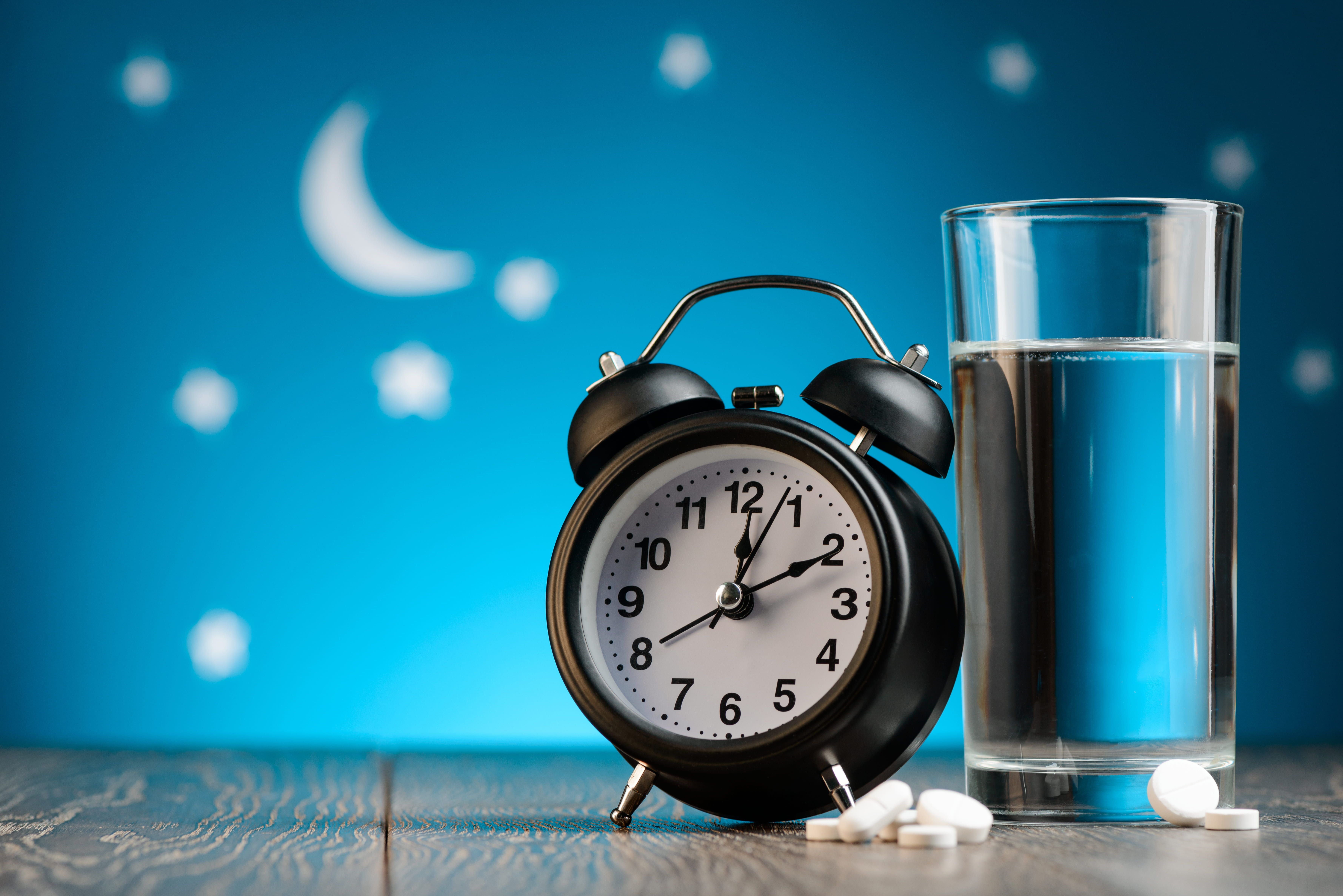 Melatonin supplement bottle