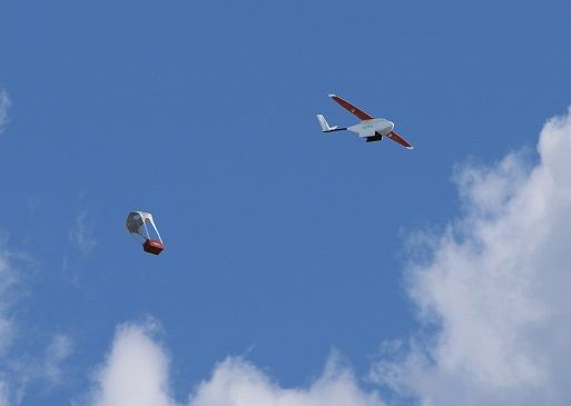 Zipline drone package drop demonstrating autonomous delivery in Rwanda