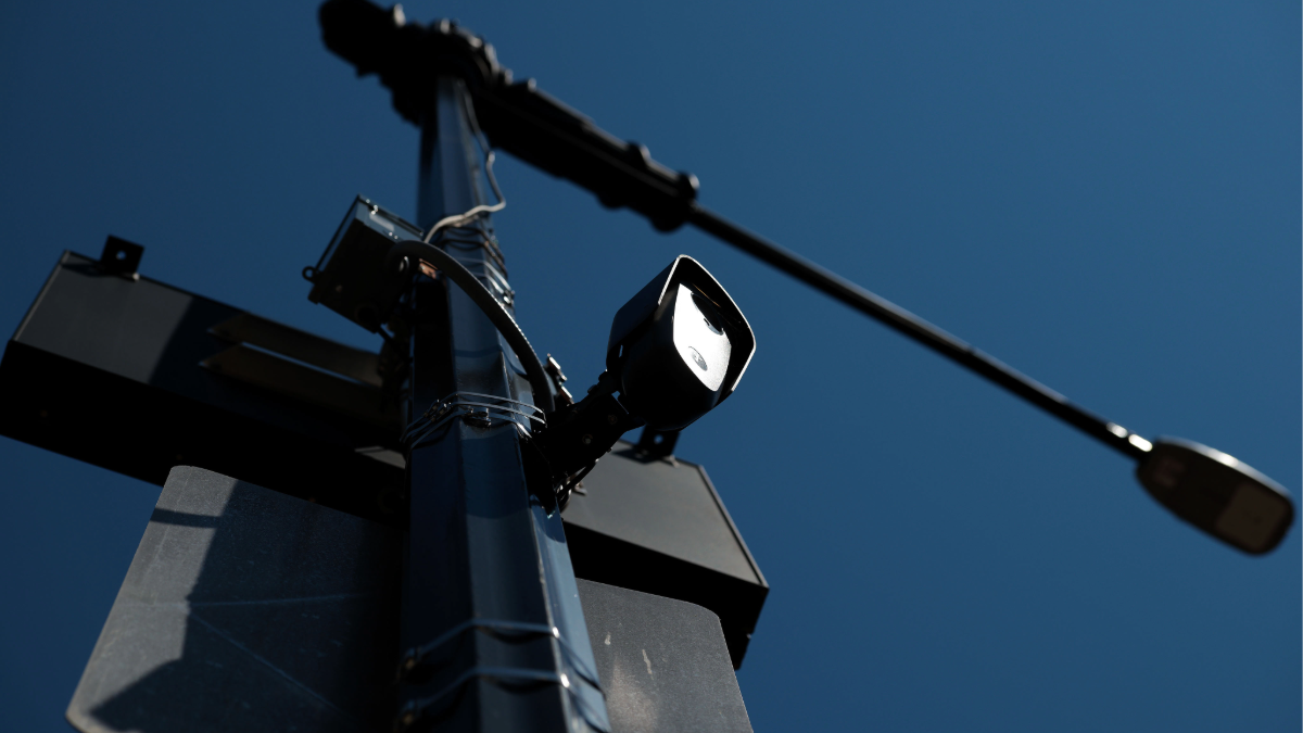 Illustration accompanying TechPolicy.Press analysis of Flock and mass surveillance