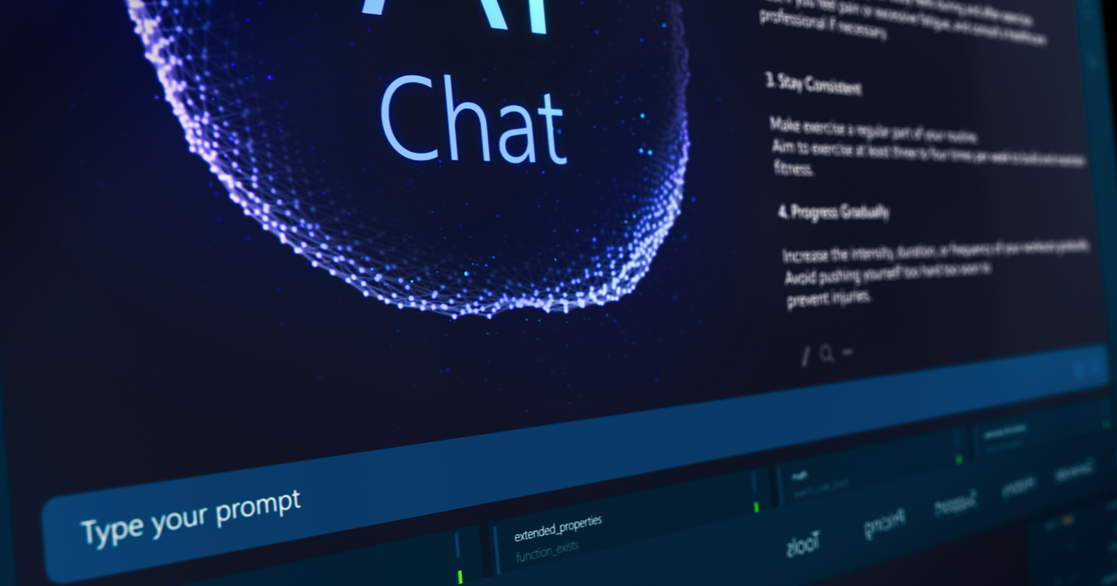 Perplexity logo and AI search visualization